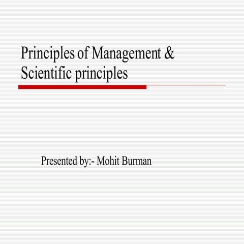 Principles Of Management