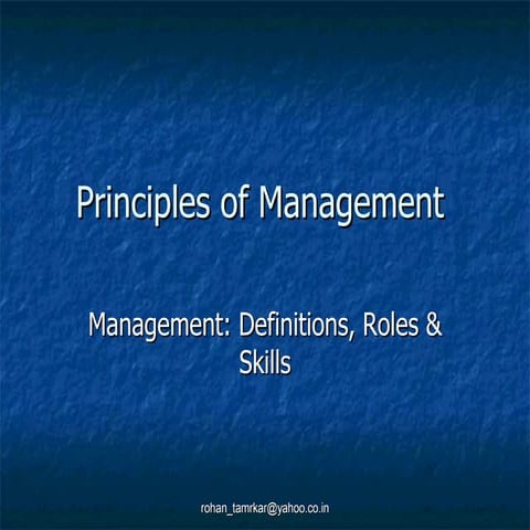 Principles Of Management | PPT