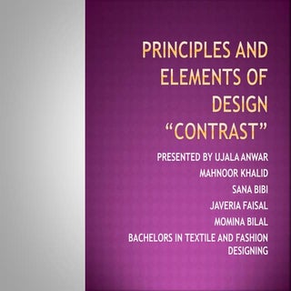 Principles and elements of design