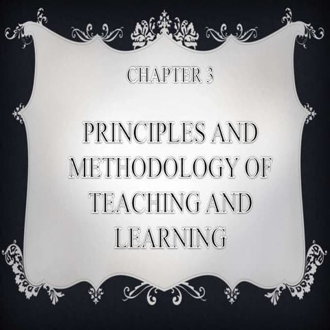 Principles and methodology of teaching and learning