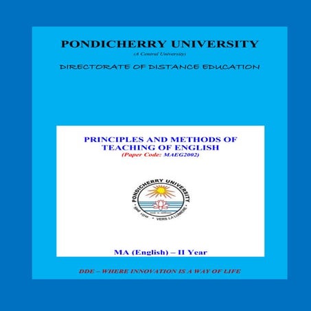 Principles And Methods Of Teaching Of English Pdf