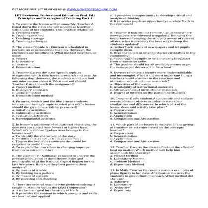 Principles and strategies of teaching part 1