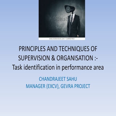 Principles and techniques of supervision by Chandrajeet Sahu