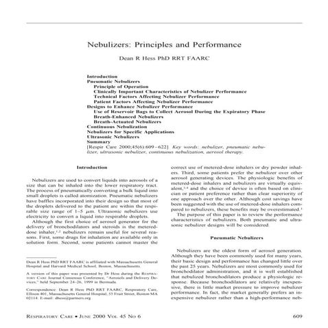 Principles for nebulization