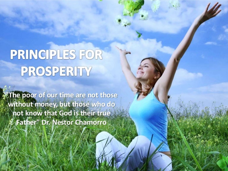 Principles for prosperity