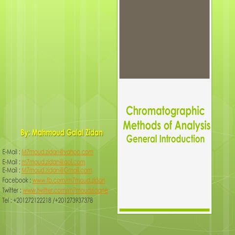 Principles in chromatography