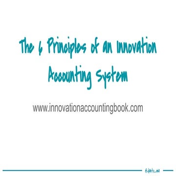 Principles of an innovation accounting system