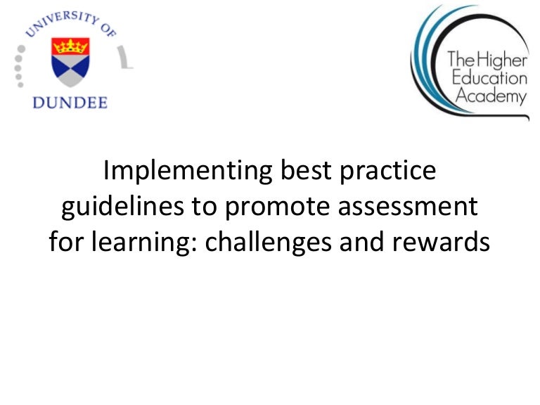 Principles of Assessment Best Practice Principles of Assessment Best Practice