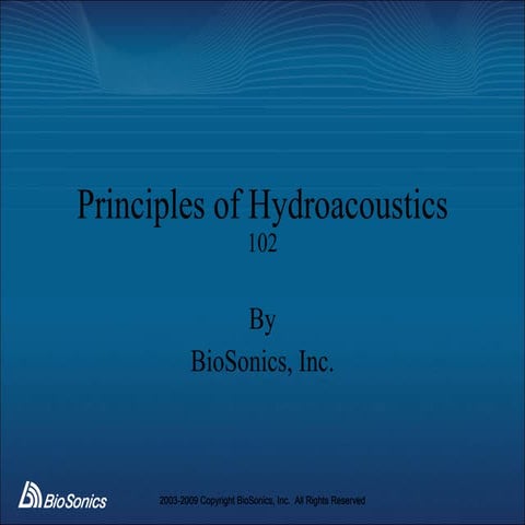 Fisheries Acoustics 102 - Applications | PPT