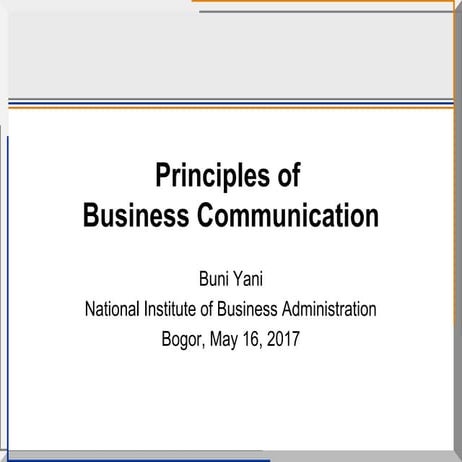 Principles of business comm