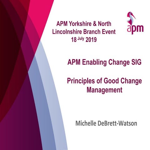 Principles of change management York July 2019