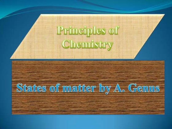 Principles Of Chemistry | PPT