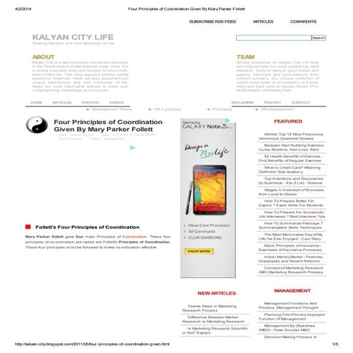 Principles of coordination