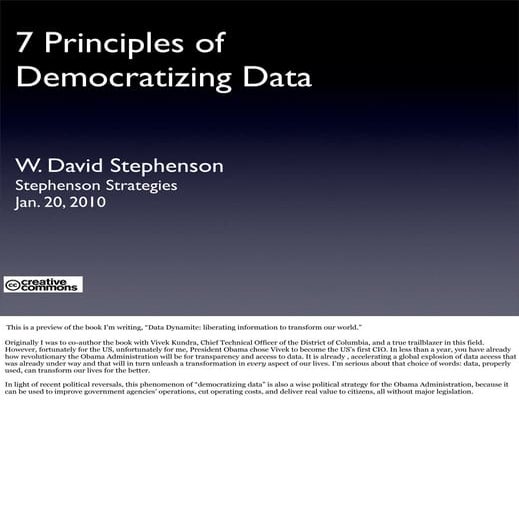 We Want Our Data Now! 7 principles of democratizing data