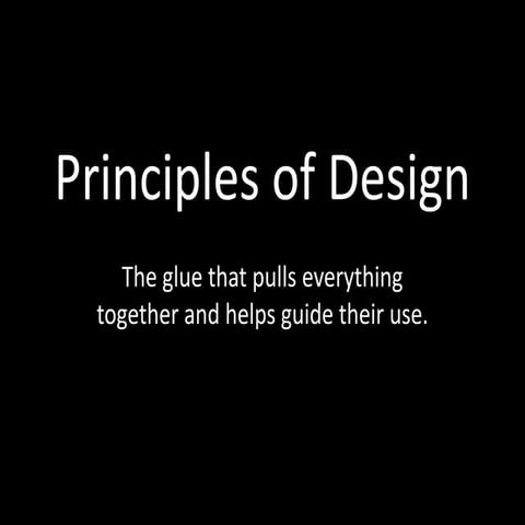 Principles of design