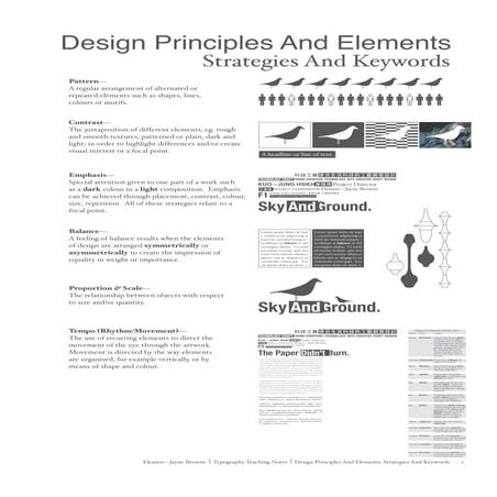 Design Principles And Elements: Strategies And Keywords