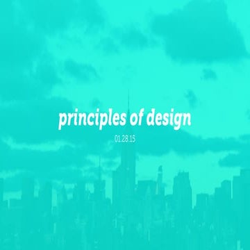 The Principles of Design