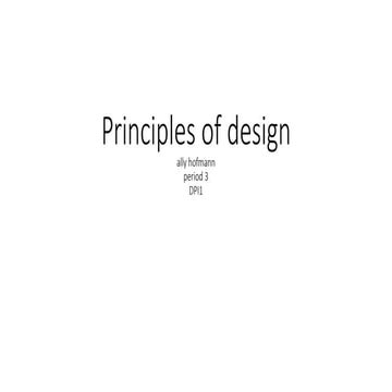 Principles of design