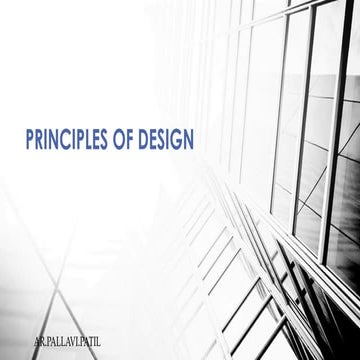 The Principles of Design  in Architecture