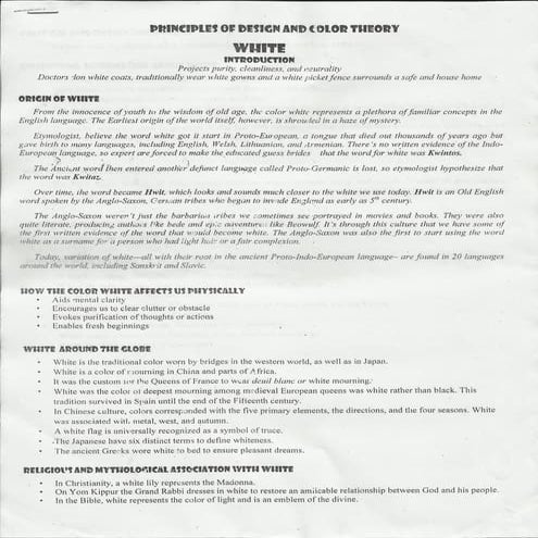 Principles of design and color theory