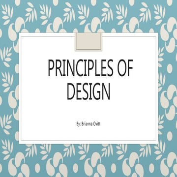 Principles of Design