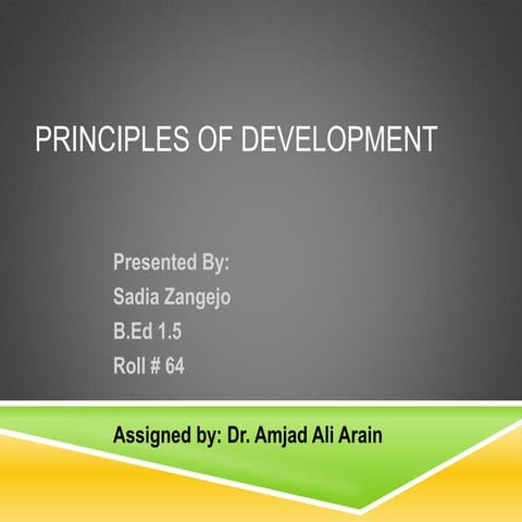 Principles of development | PPT