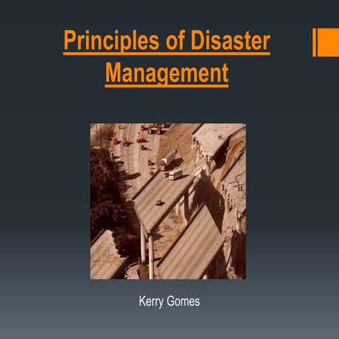 Principles of disaster management