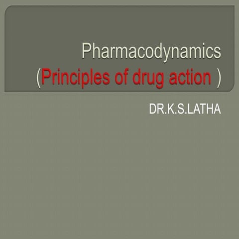 Principles of drug action