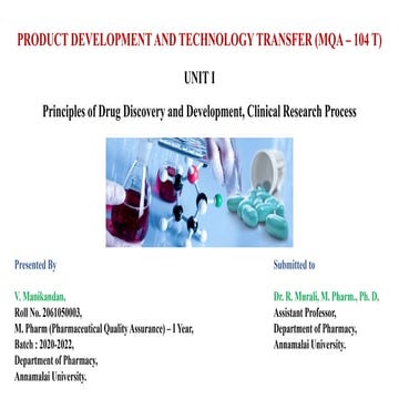 Principles of Drug Discovery and Development