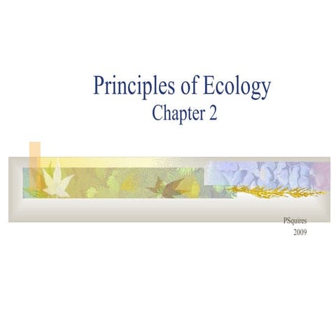 Principles of Ecology