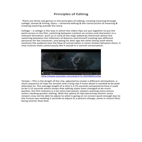 Principles of editing