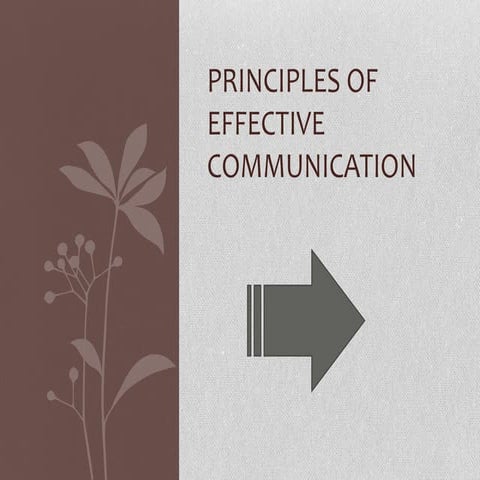 Principles of effective communication!!
