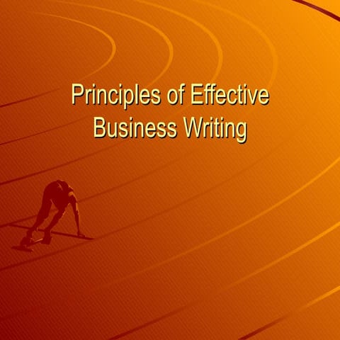 Principles of effective writing