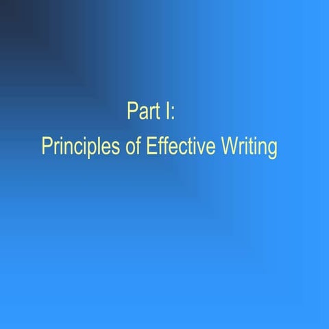 Principles of effective writing edited