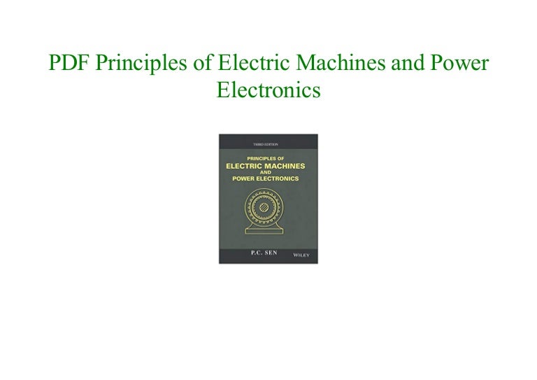 Principles of Electric Machines and Power Electronics[PDF] Principles…