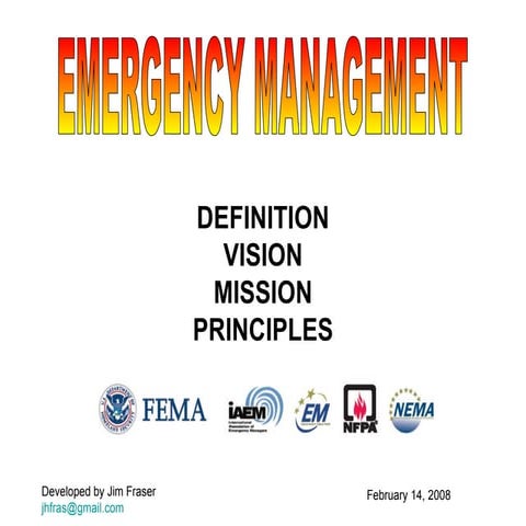 Principles of Emergency Management slides