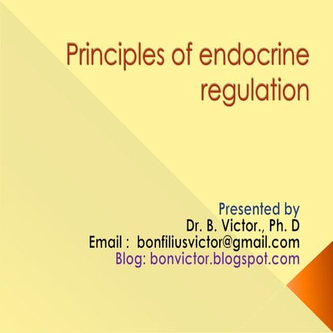 Principles of endocrine regulation