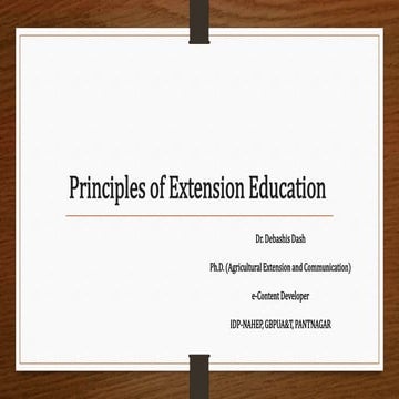 Principles of extension