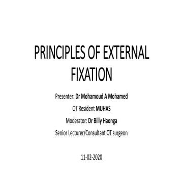 Principles of external fixation