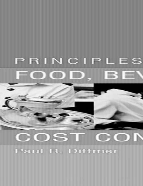 Principles of food  beverage  and labor cost controls