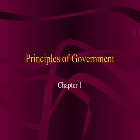 Principles of government 1