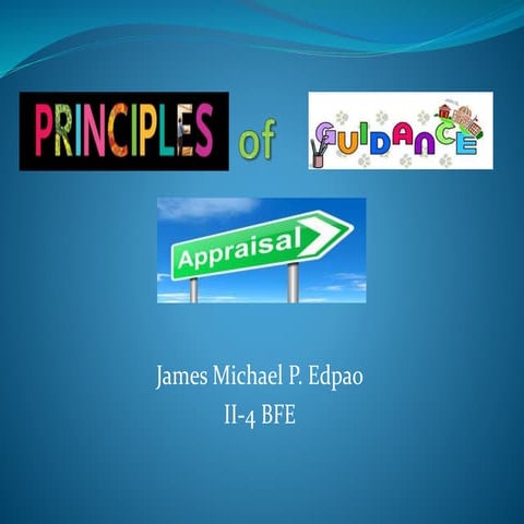 Principles of guidance appraisal