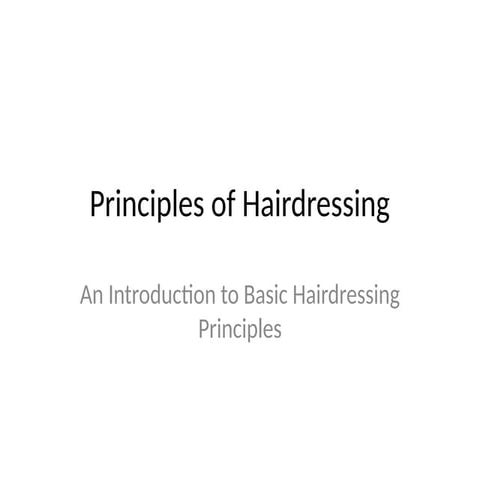 hairdressing | PDF