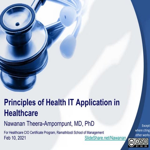 Introduction to Health Informatics and Health IT (Part 2) (February 10, 2021)
