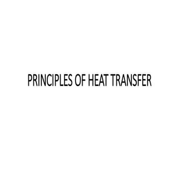 Principles of heat transfer