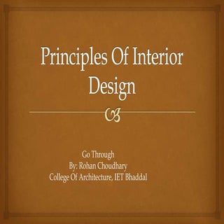 Principles of Interior design