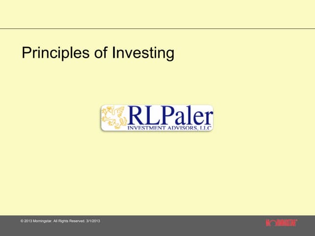 Principles of Investing 