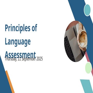 Principles of Language Assessment in Language Classroom