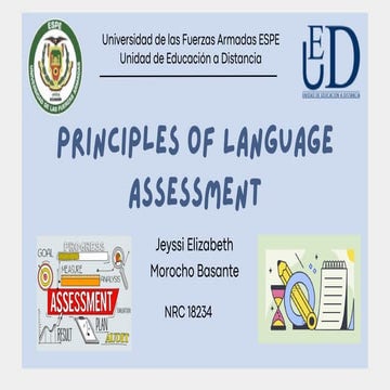 Principles of language assessment | PDF