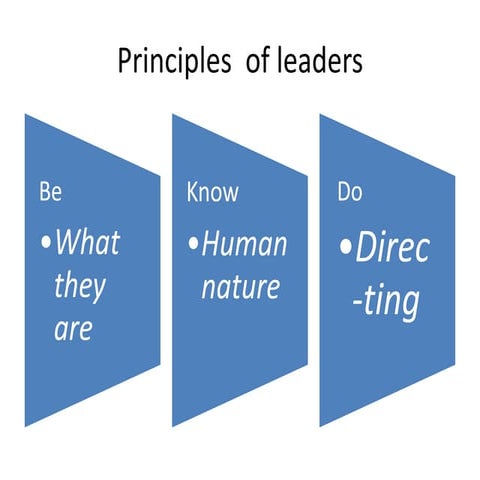 Principles of leaders